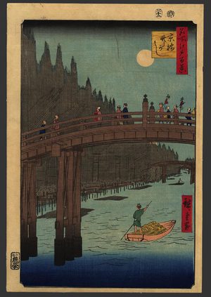 歌川広重: Bamboo Wharf at Kyobashi - The Art of Japan