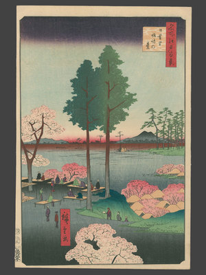 Utagawa Hiroshige: #15 Suwa Bluff, Nippori - The Art of Japan