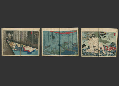 Utagawa Kunisada: Shunjo Nikubusuma (Door to Erotic Love) - The Art of Japan