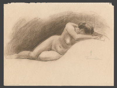Tsuruta Goro: Drawing - Reclining Nude - The Art of Japan
