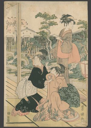 Utagawa Toyokuni I: Bijin in a garden - The Art of Japan