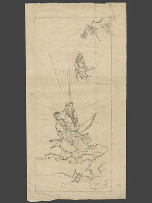 無款: Amaterasu, The Sun Goddess and Sister of Susan-o Before She Hid in Her Cave - The Art of Japan