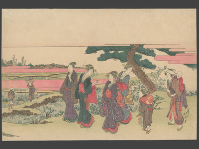 Katsushika Hokusai: On the Way to the Meguro Fudo Hall - The Art of Japan