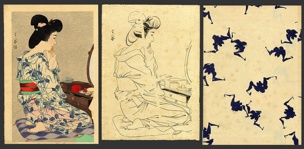 鳥居言人: Ayame Yukata - The Art of Japan