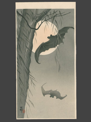 Koson: Bats Against a Full Moon - The Art of Japan