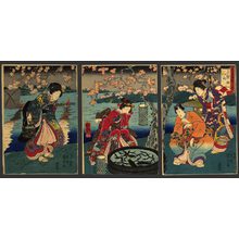 歌川国芳: Fire - The fishing fire - The Art of Japan