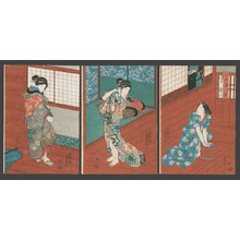 歌川国貞: Bijin at the Baths - The Art of Japan