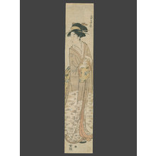 Eisho: Bijin Holding a Glass Bulb Containing a Goldfish - The Art of Japan