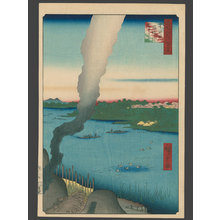 Utagawa Hiroshige: Hashiba Ferry and Tile Kilns on the Sumida River - The Art of Japan