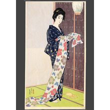 橋口五葉: Young woman in summer kimono - The Art of Japan