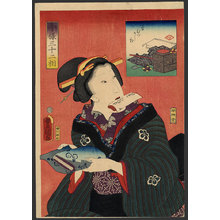 Utagawa Kunisada, 歌川国貞 (Kunisada)创作的日本版画《The domestic type》