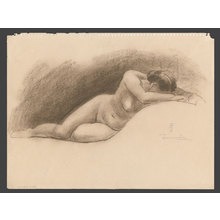 Tsuruta Goro: Drawing - Reclining Nude - The Art of Japan
