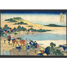 Katsushika Hokusai: Fukui Bridge, Echizen Province - The Art of Japan