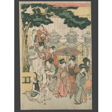 Utagawa Toyokuni (Toyokuni)による浮世絵「Beauties at a Shrine」