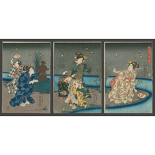 Utagawa Kuniyoshi: Catching Fireflies in the Evining Cool - The Art of Japan