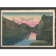 Ishiwata Koitsu, 石渡江逸 (Ishiwata Koitsu)による浮世絵「Near the Minato Bridge, Choshi」