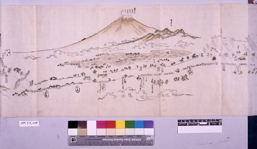 菱川師宣: Tokaido buken ezu 東海道分間絵図 (A Measured Pictorial Map of the Tokaido) - 大英博物館