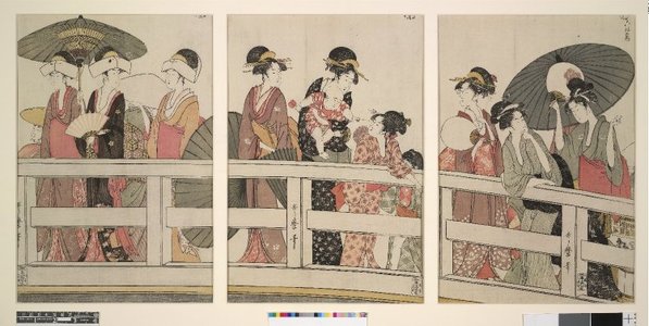 Kitagawa Utamaro: triptych print - British Museum