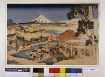 Katsushika Hokusai: Sunshu Katakura chaen no Fuji 駿州片倉茶園ノ不二 (Fuji from the Tea Plantation at Katakura in Suruga Province) / Fugaku sanju-rokkei 冨嶽三十六景 (Thirty-Six Views of Mt Fuji) - British Museum