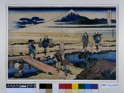 葛飾北斎: Soshu Nakahara 相州仲原 (Nakahara in Sagami Province) / Fugaku sanju-rokkei 冨嶽三十六景 (Thirty-Six Views of Mt Fuji) - 大英博物館