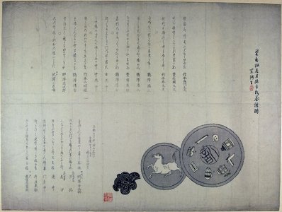 Japanese Print "surimono" by Ransan (?)