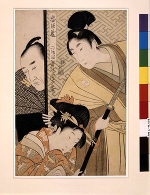 喜多川歌麿: Ni-danme 二段目 (Act Two) / Chushingura 忠臣蔵 (Treasury of the Loyal Retainers) - 大英博物館