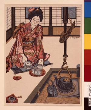 関野準一郎: Tohoku no irori ha (Home-life in Winter-time (Northern Japan)) / Nihon jozoku sen (Woman's Customs in Japan) - 大英博物館