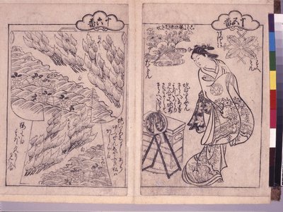 西川祐信: (Chinshoku) Hinagata miyako fuzoku 雛形都風俗 (Rare and Popular Kimono Patterns of the Capital) - 大英博物館