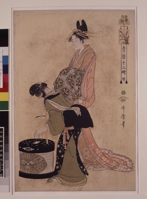 喜多川歌麿: Tori no koku / Seiro Juni-Ji Tsuzuki - 大英博物館