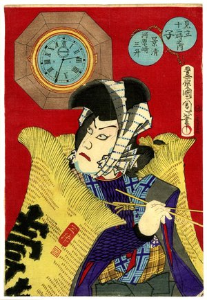 Toyohara Kunichika: Ne ([Hour of the] Rat) / Mitate juni toki no uchi (Parody of the Twelve Hours) - British Museum