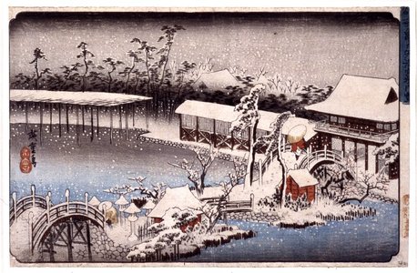 Utagawa Hiroshige: Kameido Tenmangu keidai yuki / Toto Meisho - British Museum