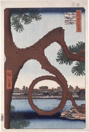 Utagawa Hiroshige: No 89 Ueno Sannai Tsuki-no-matsu / Meisho Edo Hyakkei - British Museum