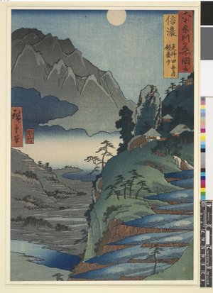 Utagawa Hiroshige: Shinano Sarashina tagoto tsuki Kyodaizan / Rokuju-yo Shu Meisho Zue - British Museum