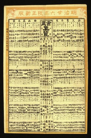 長谷川常治郎: Meiji niju-roku nen shoga shuran (Collected Table of Calligraphers and Painters, 1893) - 大英博物館