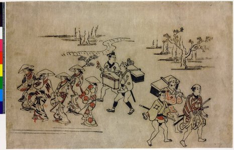Hishikawa Moronobu: Edo mono mairi no tei (Sightseeing in Edo) - British Museum
