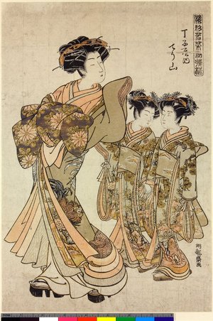 Isoda Koryusai: Chojiya-uchi Chozan / Hinagata Wakana no Hatsumoyo - British Museum