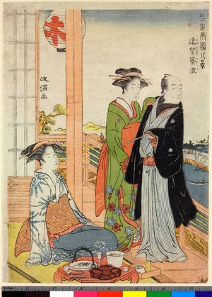 Kyoden): Enbo Tsukuba / Tosei Ryogoku Hakkei - British Museum