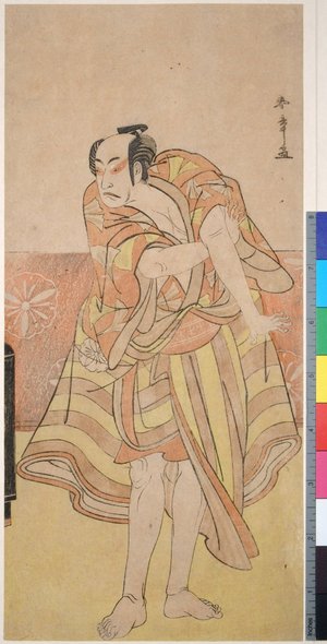 勝川春章: triptych print - 大英博物館