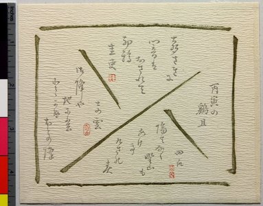 Unknown, 無款 (null)による浮世絵「surimono」