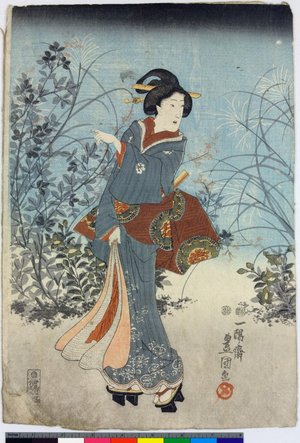 伊場屋仙三郎: triptych print (?) - 大英博物館