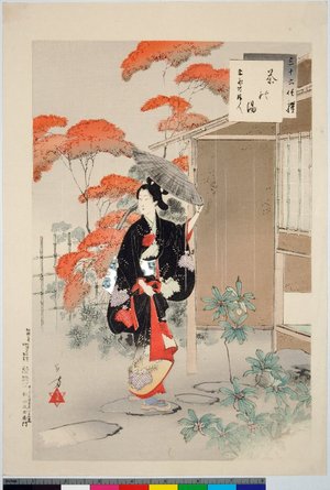 Mizuno Toshikata: Tea Gathering: Woman of the Hôei Era [1704-11 