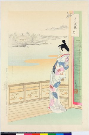 Ogata Gekko: Koyo 紅葉 / Bijin hana kurabe 美人花競 - British Museum
