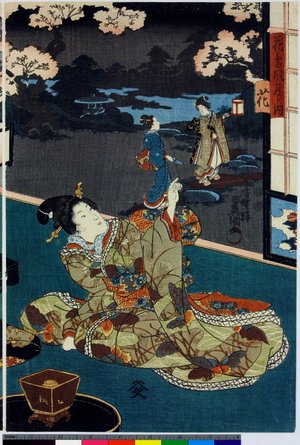 Japanese Print "Hana / Kacho fugetsu no uchi" by Utagawa Kunisada, 歌川国貞 (Utagawa Kunisada (歌川国貞 Toyokuni III))