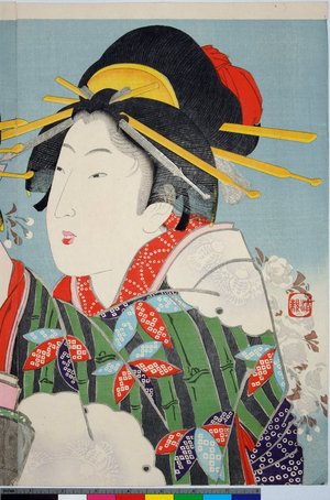 Kobayashi Kiyochika: Hana moyo (Flower Designs) - British Museum