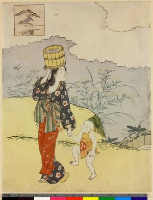 鈴木春信: Sekidera / Furyu Yatsushi Nana-Komachi - 大英博物館