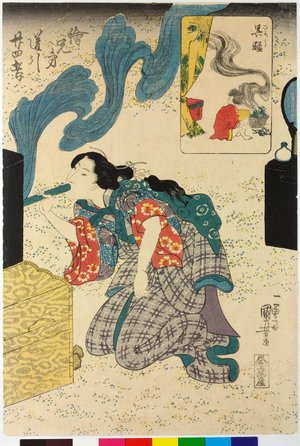 Utagawa Kuniyoshi: Gomo 呉猛 (Wu Meng) / Ekyodai michibiki niju shiko 絵兄弟道引二十四孝 (Brother Pictures for the Twenty-Four Paragons of Filial Piety) - British Museum