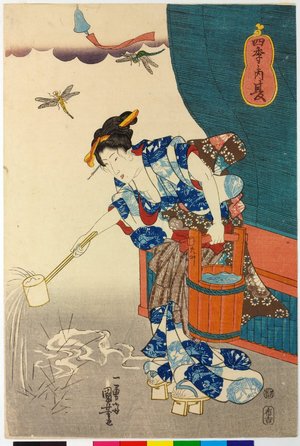 Utagawa Kuniyoshi: Natsu 夏 (Summer) / Shiki no uchi 四季の内 (The Four Seasons) - British Museum