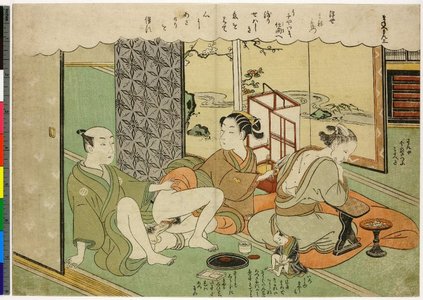 Suzuki Harunobu: Mane'emon no. 3 まねへもん三 / Furyu enshoku Mane,emon 風流艶色真似ゑもん (Elegant Amorous Mane'emon) - British Museum