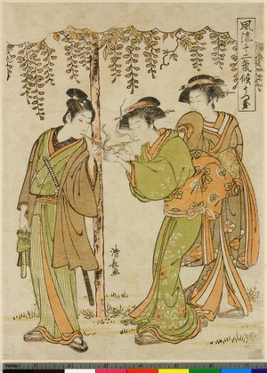 Torii Kiyonaga: Uzuki / Furyu Junikiko - British Museum