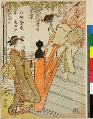 Torii Kiyonaga: Kameido / Koto Hana Ju-kei - British Museum